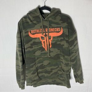 Ruthless Rednecks Green Camo Hoodie L